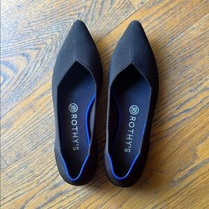 Rothy's Black Flats Sleek Minimalist Design